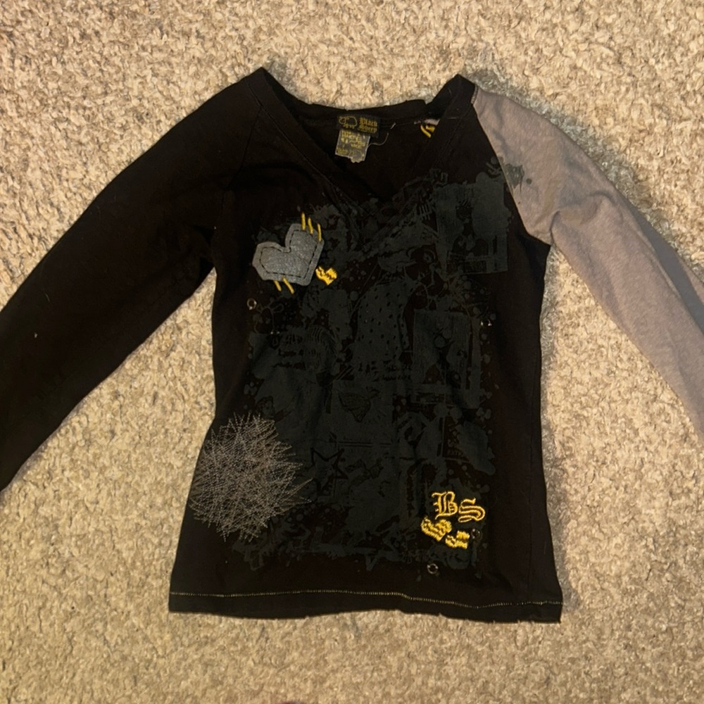 Black Sheep By Powder Room Embroidered Long Sleeve Top